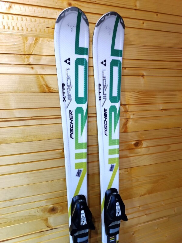 LYŽE FISCHER VIRON XTR 150CM + LYŽIARKY SALOMON T3 GREEN 26MP